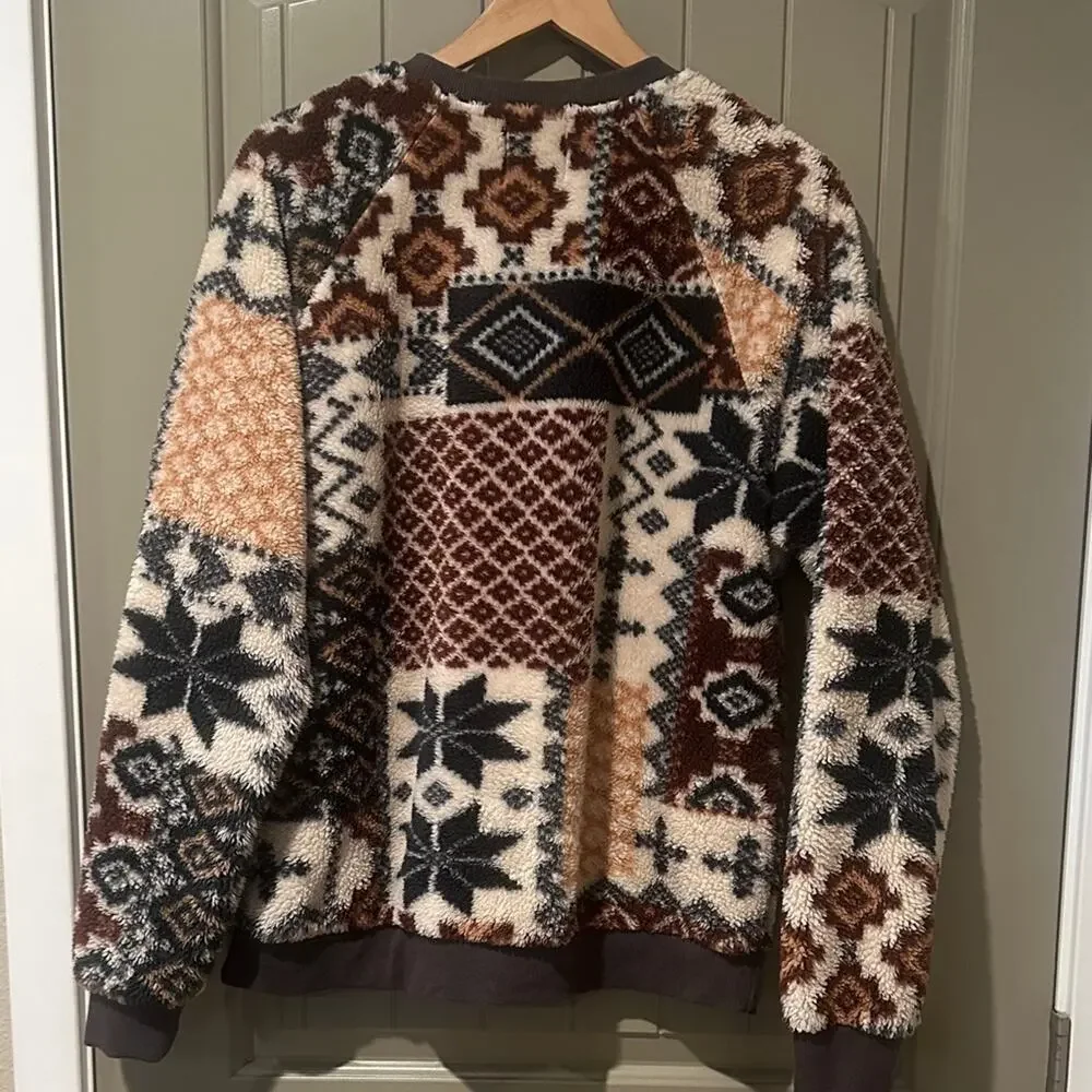 UO Patterned Sherpa Sweater S